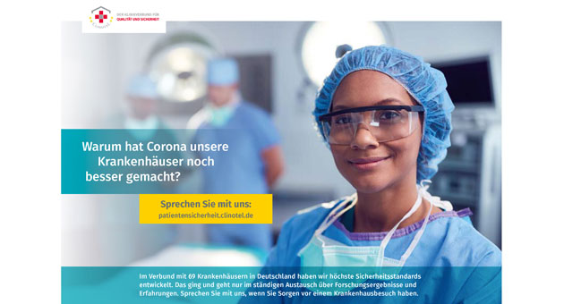 Im Mittelpunkt der Clinotel-Kampagne steht die Frage: "Warum hat Corona unsere Krankenhuser noch besser gemacht" - Foto: A&B One