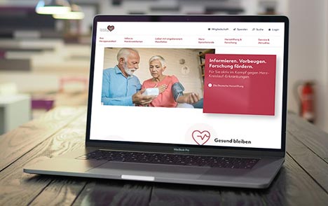 Aperto relaunchte die Website der Herzstiftung zu einem Service-Portal mit Fokus auf dem Informations- und Prventionsangebot (Foto: Aperto)