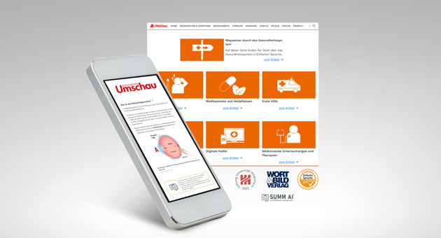 'Apotheken Umschau' nutzt KI für Texte in einfacher Sprache - Das digitale Angebot der 'Apotheken-Umschau' des Wort & Bild Verlages nutzt KI für Gesundheitstexte in einfacher Sprache – Foto: creative collection