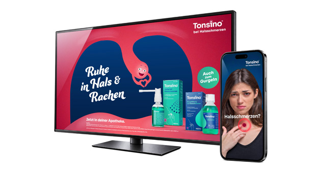 Aristo Pharma und von Mende bringen Tonsino ins CTV - Der 20-sekündige Bewegtbildspot für Tonsino ist seit Mitte Oktober 2026 im CTV on air - Foto: Aristo Pharma