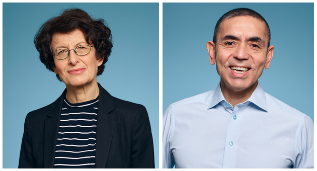 Mitgründer von Biontech planen Wechsel - Die Biontech-Mitgründer Prof. Özlem Türeci (Chief Medical Officer, l.) und Prof. Ugur Sahin (CEO, r.) haben angekündigt, sich voraussichtlich bis Ende 2026 dem Management eines neu zu aufzubauenden Unternehmens zuzuwenden, das mRNA-Innovationen der nächsten Generation erforschen soll - Fotos: Biontech
