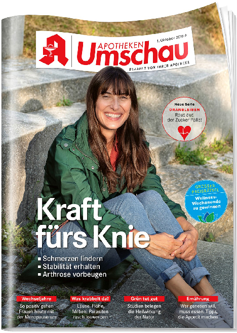 Cover der neuen 'Apotheken Umschau' ab Oktober 2019: Die Gesundheitszeitschrift prsentiert sich interaktiv und crossmedial