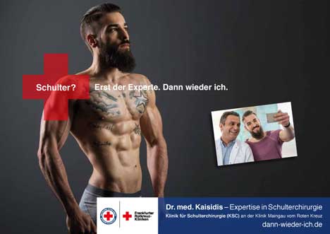 Die Rotkreuz-Kliniken machen mit vier verschiedenen Motiven auf sich aufmerksam (Foto: Rotkreuz-Kliniken)