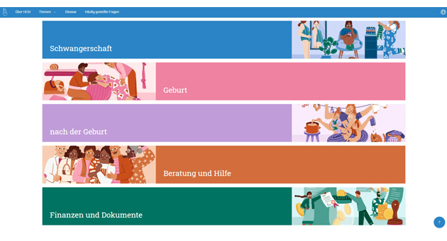 Die Plattform HEDI bndelt Informationen zum Thema Schwangerschaft  - Foto: Screenshot Hedi.app.de