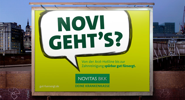 Belly Studios fr den Neukunden Novitas BKK die Jahreskampagne 'Novi gehts?' kreiert  Foto: Belly Studios