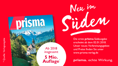 Ab 2. Januar 2018 erscheint die neue Sdaugabe von 'prisma' (Foto: Prisma Verlag)