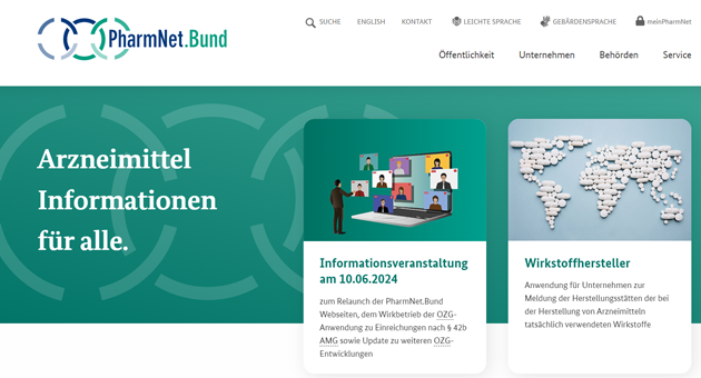 BfArM gibt PharmNet.Bund neues Design