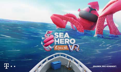 'Sea Hero Quess VR' testet die rumliche Orientierung sowie das Erinnerungs- und Lernverhalten der Spieler (Foto: Telekom)