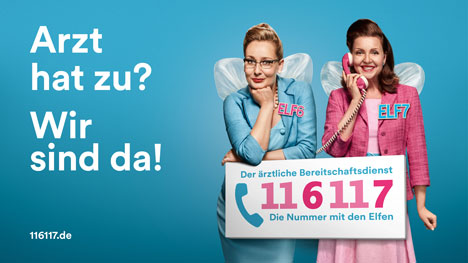 Wann man die 116117 whlen muss, ist vielen Deutschen nicht bekannt. Mit einer bundesweiten Kampagne soll die Nummer des rztlichen Bereitschaftsdienst bekannter werden (Foto: KBV)