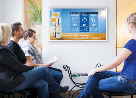 Werbetreibende knnen bei TV-Wartezimmer je nach Wetterlage Werbung schalten (Foto: TV-Wartezimmer)