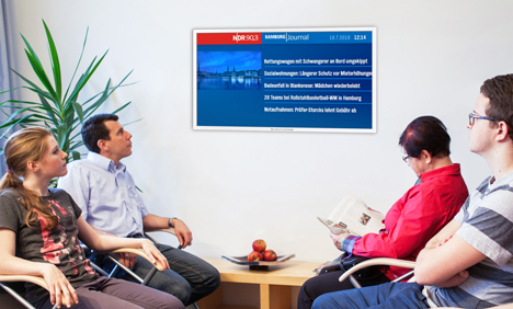 NDR und TV-Wartezimmer bauen ihre Zusammenarbeit aus und bringen knftig u.a. das Hamburg Journal in die Wartezimmer (Foto: TV-Wartezimmer)