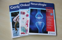 Die drei neuen Thieme-Zeitschriften zur Reihe 'up2date' zu den Fchern Onkologie, Geriatrie und Neurologie (Foto: Thieme)