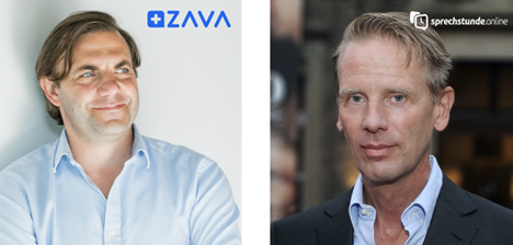 Zava-CEO David Meinertz und sprechstunde.online-Grnder Jochen Roeser (v.l.) kooperieren (Foto: Zavamed.com/de)