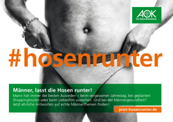 Unter dem Hashtag #hosenrunter, wurde die AOK-Kampagne besonders ber Social Media verbreitet (Foto: EDDB)