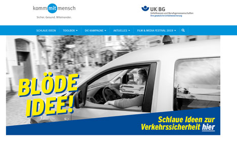 Im Zentrum der DGUV-Kampagne steht die Kultur der betrieblichen Prvention (Foto: Screenshot/ kommmitmensch.de)