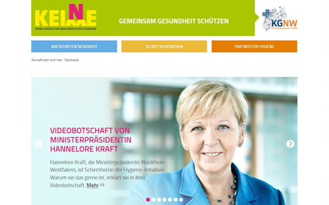 Schirmherrin der Hygiene-Initiative: Hannelore Kraft (Foto: www.keine-keime.de) 