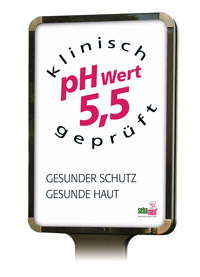 Sebamed und PBL Milk inszenieren den pH-Wert - PBL Milk setzt auf ein reduziertes Design für die aktuelle Citliylight-Kampagne der Hautpflege-Marke (Foto: Sebamed)